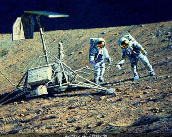 Astronautas da Apollo 14 pisam na Lua