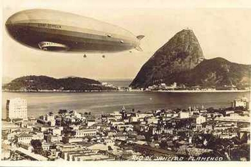 Primeiro voo comercial do dirigível Hindenburg Primeiro voo comercial do dirigível Hindenburg