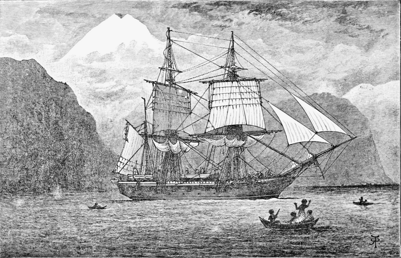 HMS Beagle parte em sua primeira viagem