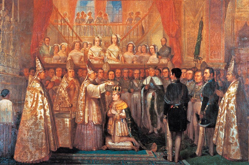 Dom Pedro II é coroado imperador do Brasil aos 15 anos Dom Pedro II é coroado imperador do Brasil aos 15 anos