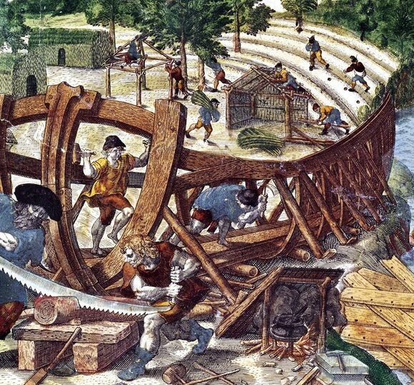 Francisco de Orellana navegou o rio Amazonas, alcançando o oceano Atlântico