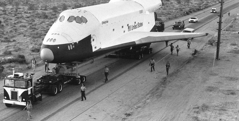 Primeiro voo livre do ônibus espacial Enterprise