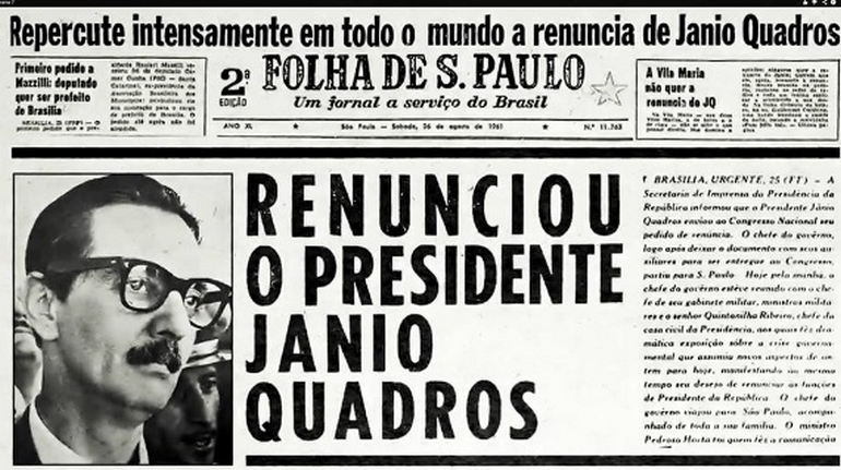 Renúncia presidente Jânio Quadros Renúncia presidente Jânio Quadros